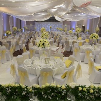 Angled view of the Heart of Kent room layout at Mercure Maidstone Great Danes Hotel