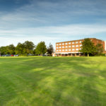 Wide shot of the grounds at at Mercure Maidstone Great Danes Hotel