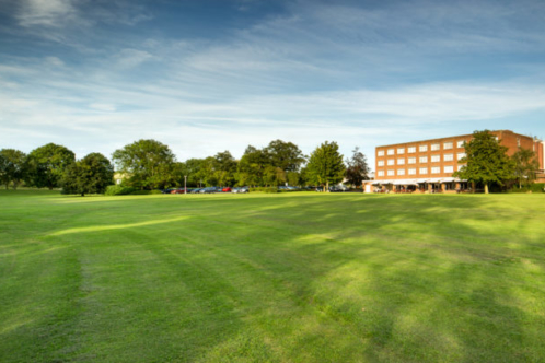 Wide shot of the grounds at at Mercure Maidstone Great Danes Hotel
