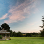 The garden and gazebo at Mercure Maidstone Great Danes Hotel