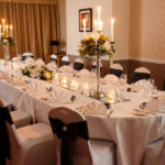 Table set for private in Medway room overlooking the gardens at Mercure Maidstone Great Danes Hotel